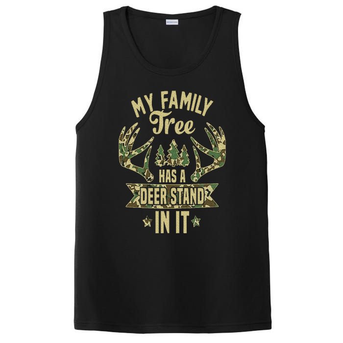 My Family Tree Has A Deer Stand In It Camo Hunting Vintage PosiCharge Competitor Tank