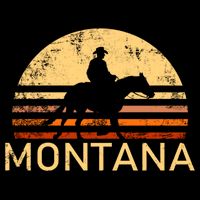Montana For The Cow Cow Horse Lover Rancher Farmer Gift Bucket Hat