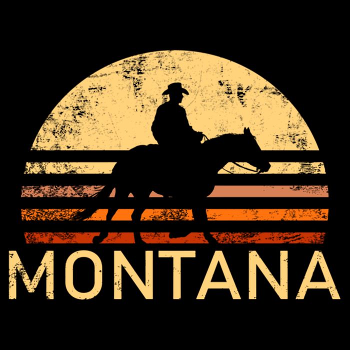 Montana For The Cow Cow Horse Lover Rancher Farmer Gift Bucket Hat