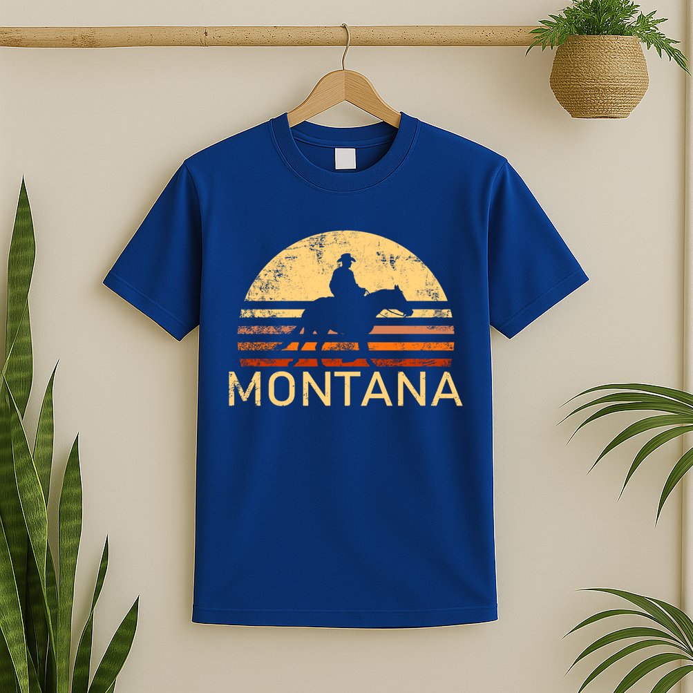 Montana For The Cow Cow Horse Lover Rancher Farmer Gift T-Shirt