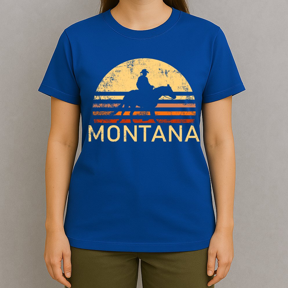 Montana For The Cow Cow Horse Lover Rancher Farmer Gift T-Shirt