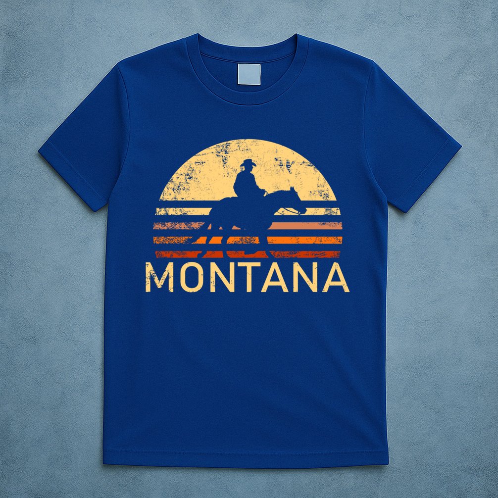 Montana For The Cow Cow Horse Lover Rancher Farmer Gift T-Shirt