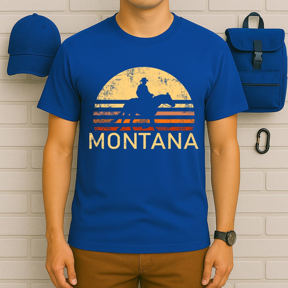 Montana For The Cow Cow Horse Lover Rancher Farmer Gift T-Shirt