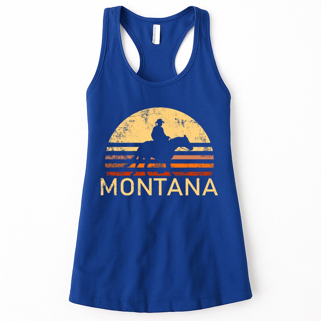 Montana For The Cow Cow Horse Lover Rancher Farmer Gift Womens Tank Top