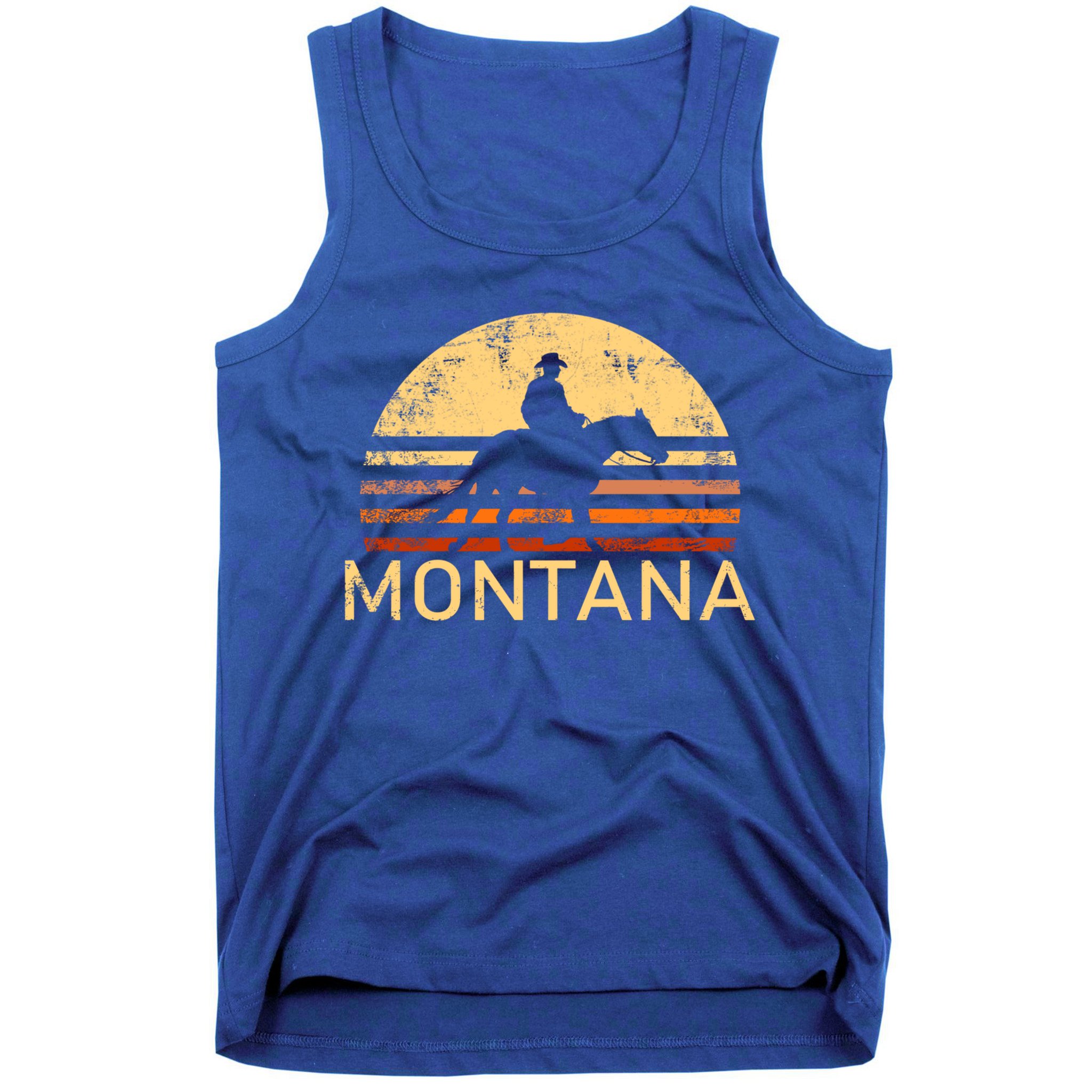 Montana For The Cow Cow Horse Lover Rancher Farmer Gift Tank Top