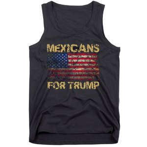 Mexicans For Trump Funny Trump 2024 President Tank Top