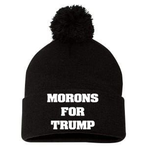 Morons For Trump Pom Pom 12in Knit Beanie