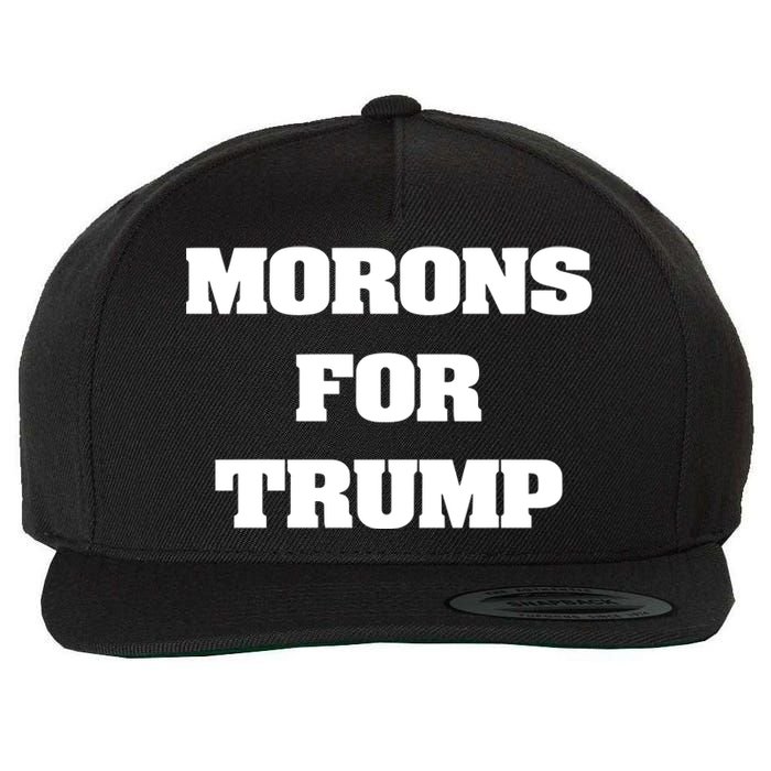 Morons For Trump Wool Snapback Cap