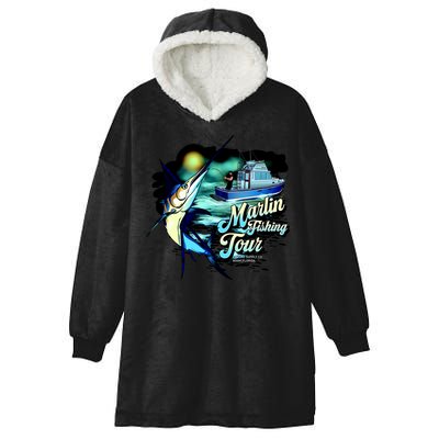 Marlin Fishing Tour Hooded Wearable Blanket