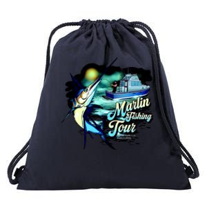 Marlin Fishing Tour Drawstring Bag