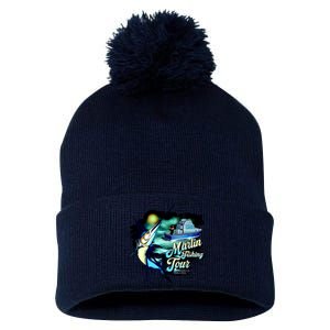 Marlin Fishing Tour Pom Pom 12in Knit Beanie