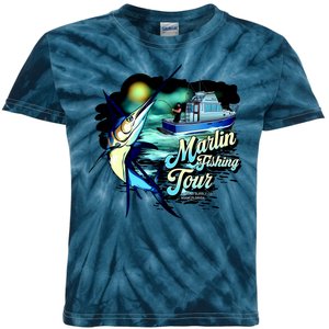 Marlin Fishing Tour Kids Tie-Dye T-Shirt