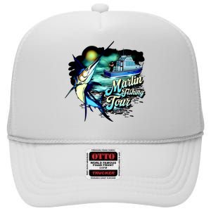 Marlin Fishing Tour High Crown Mesh Back Trucker Hat