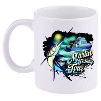 Marlin Fishing Tour 11oz C Handle Ceramic Mug