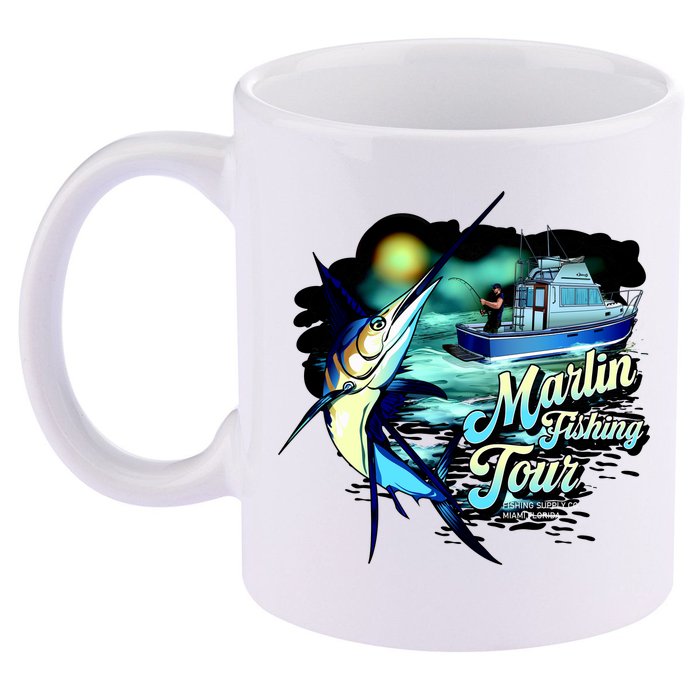 Marlin Fishing Tour 11oz C Handle Ceramic Mug