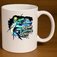 Marlin Fishing Tour 11oz C Handle Ceramic Mug