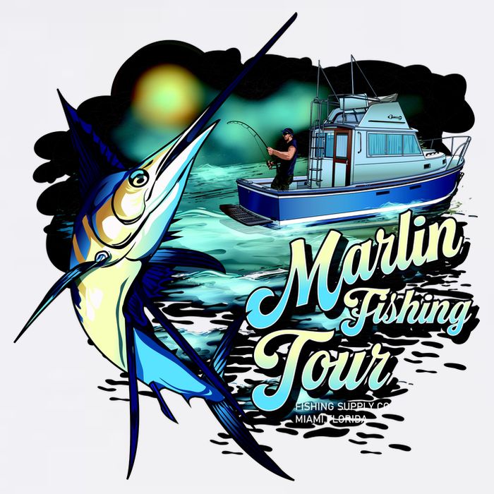 Marlin Fishing Tour 11oz C Handle Ceramic Mug