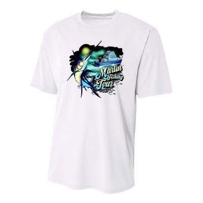 Marlin Fishing Tour Youth Performance Sprint T-Shirt