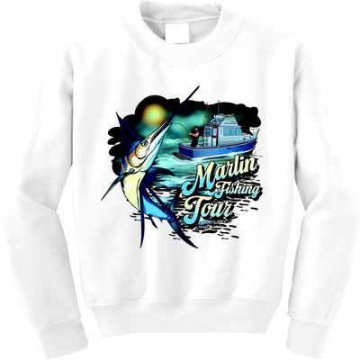 Marlin Fishing Tour Kids Sweatshirt