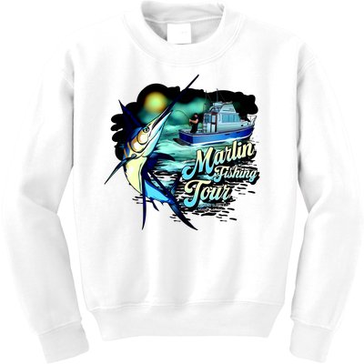 Marlin Fishing Tour Kids Sweatshirt