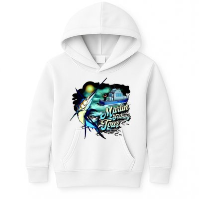 Marlin Fishing Tour Kids Hoodie