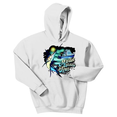 Marlin Fishing Tour Kids Hoodie