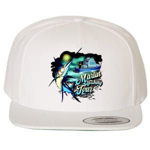 Marlin Fishing Tour Wool Snapback Cap