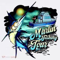 Marlin Fishing Tour Kids T-Shirt