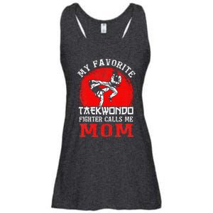 My Favorite Taekwondo Fighter Calls Me Mom Mothers Day Ladies Essential Flowy Tank