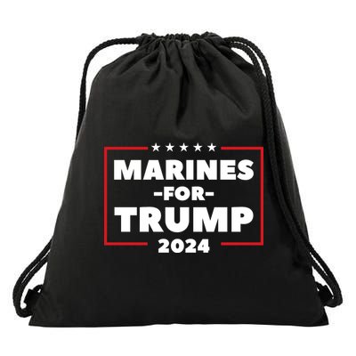 Marines For Trump 2024 Drawstring Bag