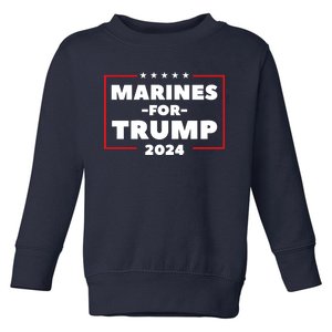 Marines For Trump 2024 Toddler Sweatshirt