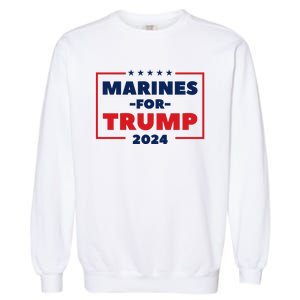 Marines For Trump 2024 Garment-Dyed Sweatshirt