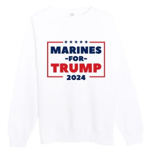 Marines For Trump 2024 Premium Crewneck Sweatshirt