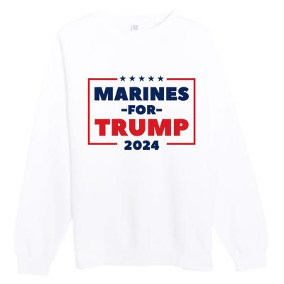 Marines For Trump 2024 Premium Crewneck Sweatshirt