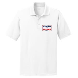 Marines For Trump 2024 PosiCharge RacerMesh Polo