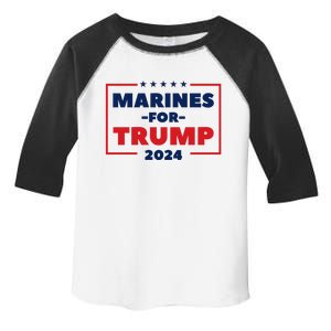 Marines For Trump 2024 Toddler Fine Jersey T-Shirt