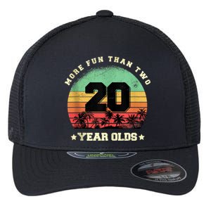 More Fun Than Two Twenty Year Olds 40th Birthday Tank Top Flexfit Unipanel Trucker Cap