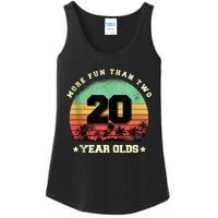 More Fun Than Two Twenty Year Olds 40th Birthday Tank Top Ladies Essential Tank