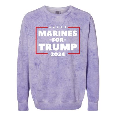 Marine For Trump 24 Colorblast Crewneck Sweatshirt