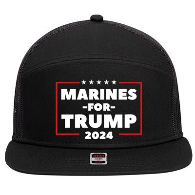 Marine For Trump 24 7 Panel Mesh Trucker Snapback Hat