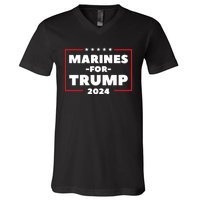 Marine For Trump 24 V-Neck T-Shirt