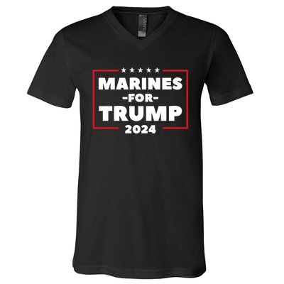 Marine For Trump 24 V-Neck T-Shirt