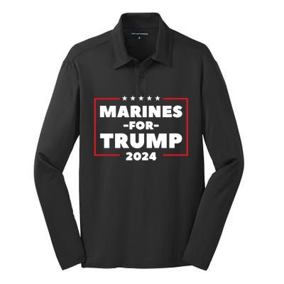 Marine For Trump 24 Silk Touch Performance Long Sleeve Polo