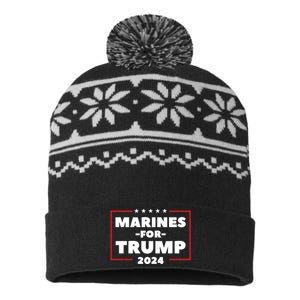 Marine For Trump 24 USA-Made Snowflake Beanie