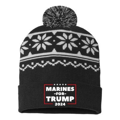 Marine For Trump 24 USA-Made Snowflake Beanie