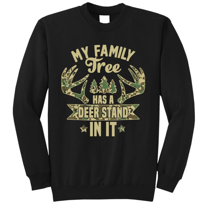 My Family Tree Has A Deer Stand In It Camo Hunting Vintage Sweatshirt