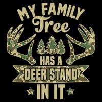 My Family Tree Has A Deer Stand In It Camo Hunting Vintage Button