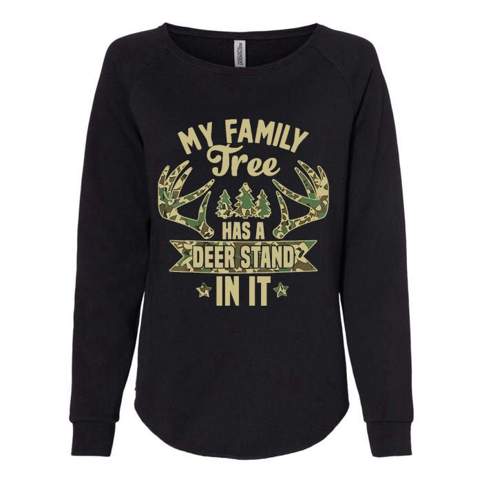 My Family Tree Has A Deer Stand In It Camo Hunting Vintage Womens California Wash Sweatshirt