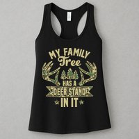 My Family Tree Has A Deer Stand In It Camo Hunting Vintage Womens Tank Top