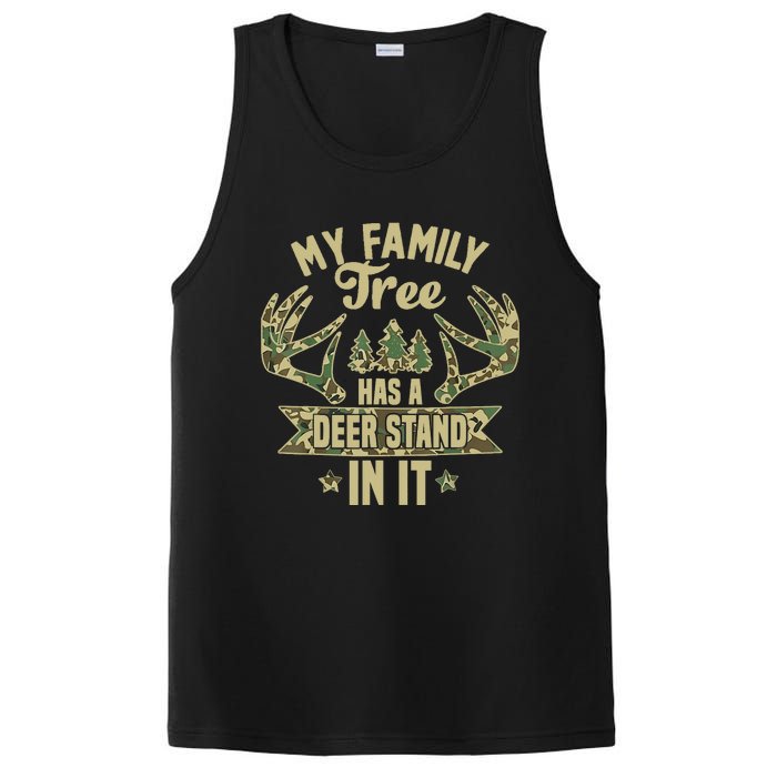 My Family Tree Has A Deer Stand In It Camo Hunting Vintage PosiCharge Competitor Tank